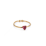 Bague enfant coeur rose acier inoxydable - Olympe bijoux
