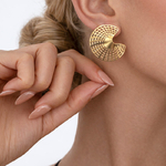 Boucles-d-oreilles-Calypso-Acier-inoxydable-doré-Olympe-bijoux-colliers-bracelets-joncs-boucles-d-oreilles-creoles-earcuff-colliers