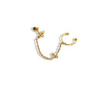 Mono-boucle-coeur-Chlorissa-Acier-inoxydable-zircon-Olympe-bijoux-cadeau-femme-boucles-doreilles-chaine-fleur
