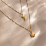 Collier Sienna multirang lune soleil - Acier inoxydable - Bijoux fantaisie femme - idée cadeau -été - Olympe bijoux - Colliers - chaine- choker5