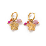 Boucles d oreilles Esmee- Acier inoxydable - bijoux fantaisie femme - Olympe bijoux - boucles pendantes - earcuff - creoles- boucles fleur
