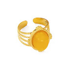 Bague-solea-jaune-bague-ajustable-Acier-inoxydable-cadeau femme - Olympe-bijoux - bijoux été