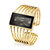 Montre-Loretta-noir-bracelet-acier-inoxydable-cadran-rectangle-Olympe-bijoux-Acier-Inoxydable