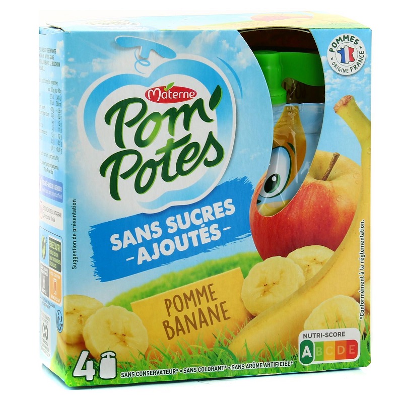 Compotes sans sucres ajoutés pomme coing Materne - Intermarché