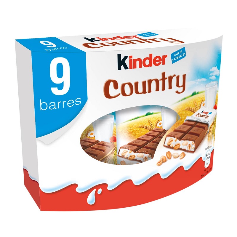 KINDER Barres chocolatées fourrées au lait 2x16 pièces 400g pas cher 