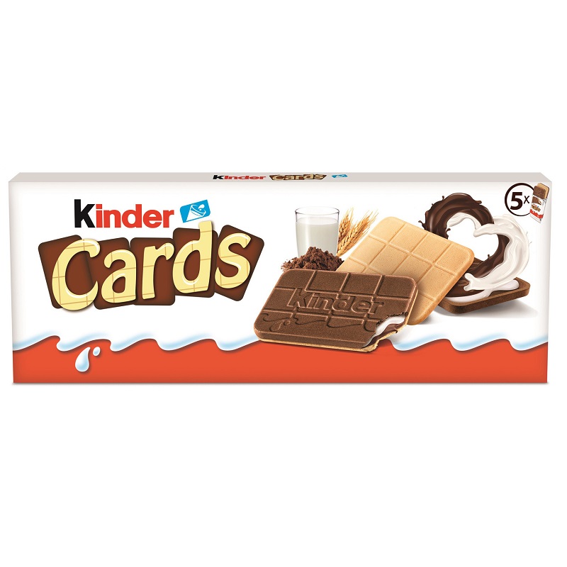 FERRERO - BISCUITS CARDS CHOCOLAT KINDER Paquet de 128g - Biscuits,  Gâteaux, Madeleines et Autres/Biscuits Chocolat, Vanille 