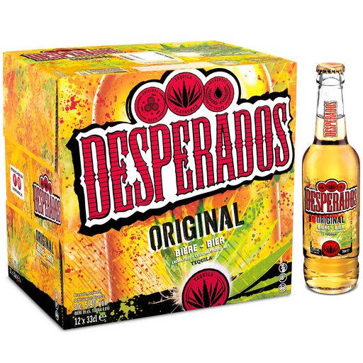 DESPERADOS - BIERE AROMATISEE TEQUILA Pack de 12 bouteilles de 33cl - Les  Alcools/Les Bières 