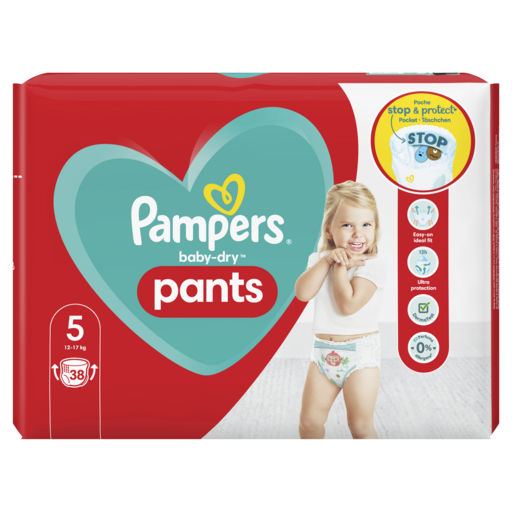 PAMPERS COUCHESCULOTTES BABY DRY Taille 5 1217kg Paquet de 38
