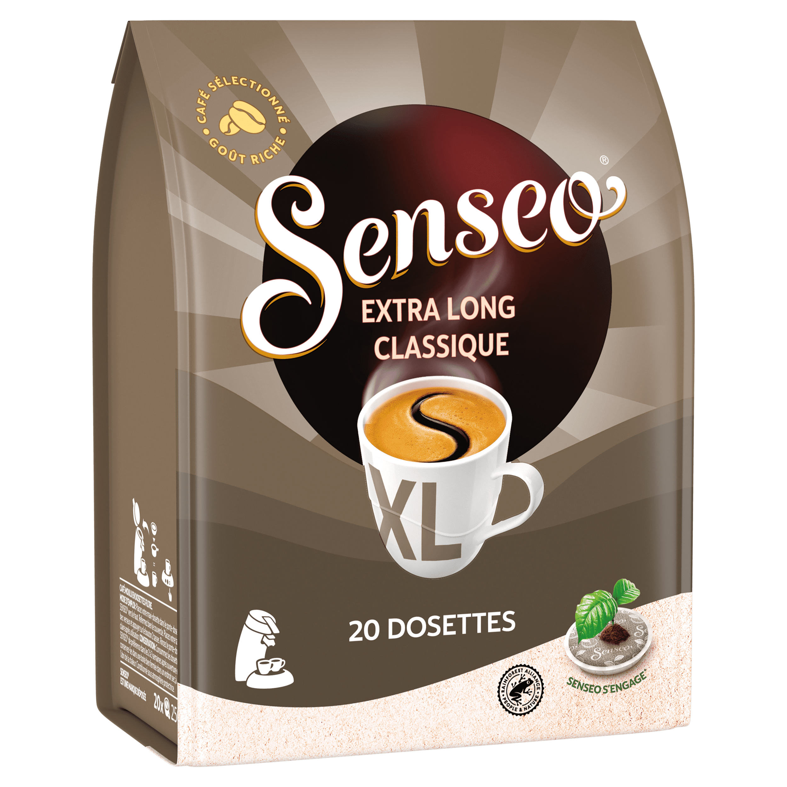 CAFE DOSETTES EXTRA LONG CLASSIC SENSEO - Café et Filtre/Café Dosettes  SENSEO 