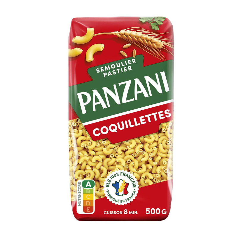PANZANI - COQUILLETTES Paquet de 500g, 1kg