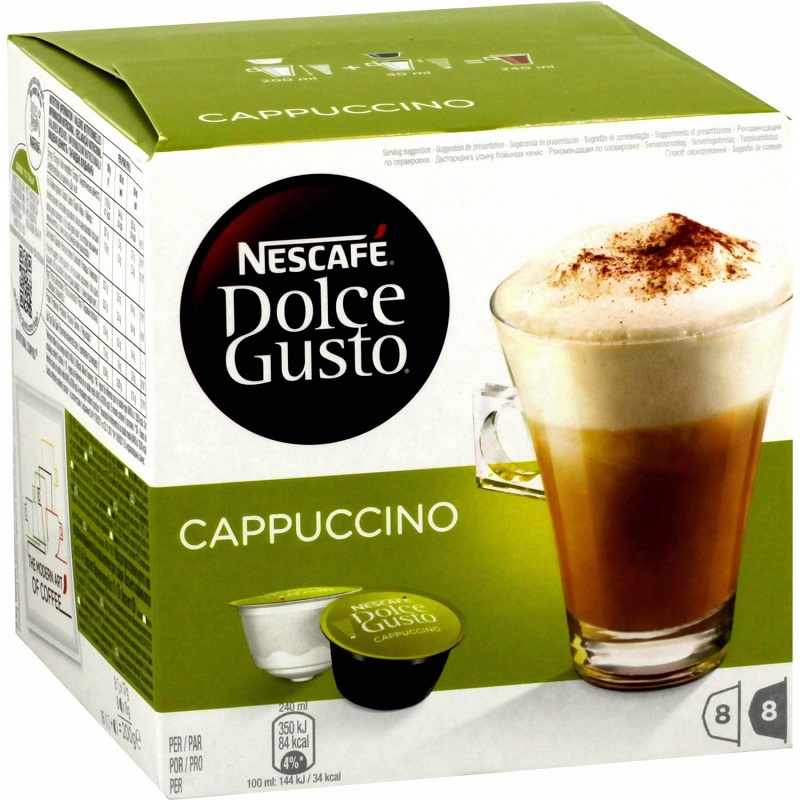 CAFE CAPPUCCINO DOLCE GUSTO 16 capsules - Café et Filtre/Café Dosettes DOLCE  GUSTO 