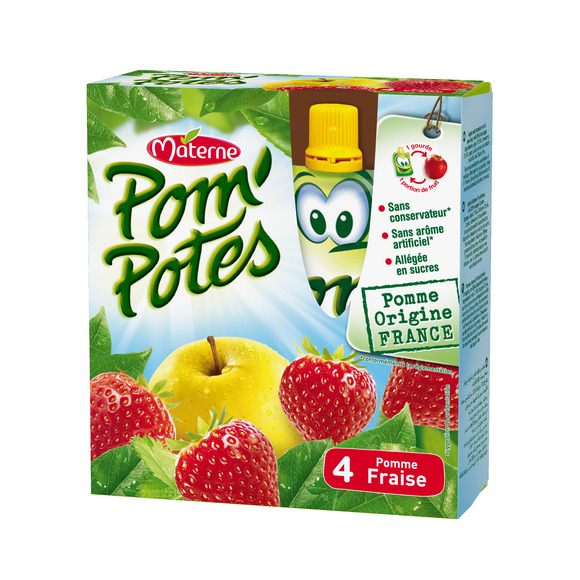 Pom Potes Compotes en gourde pomme fraise POM'POTES 