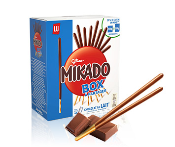 LU - BISCUITS ENROBES CHOCOLAT AU LAIT MIKADO Box à partager 300g