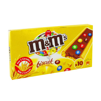 M&M'S - BISCUITS NAPPES CHOCOLAT AU LAIT ET MINI M&M'S 198g - Biscuits,  Gâteaux, Madeleines et Autres/Biscuits Chocolat, Vanille 