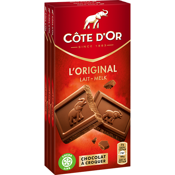 COTE D'OR L'original tablette de chocolat au lait en barres 2