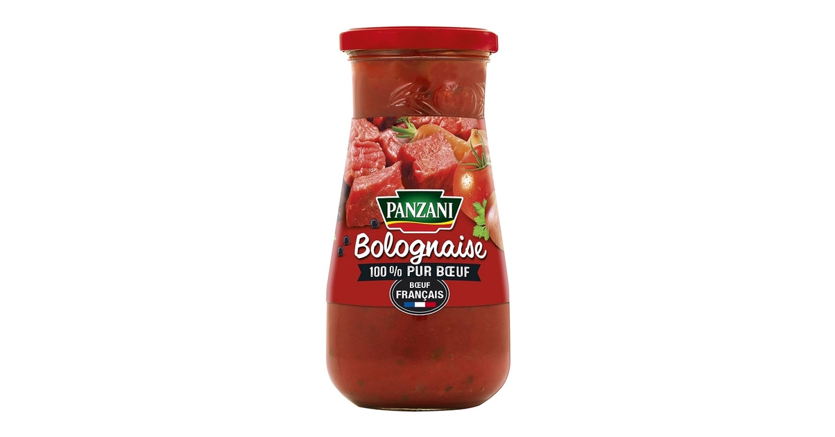 PANZANI - SAUCE TOMATE BOLOGNAISE 100% PUR BOEUF Pot de 400g ou 650g - Les  Sauces chaudes, Bouillon, Fond de sauce, Papillotes/Sauces, Coulis et  Concentr de Tomates - clic-shopping.com