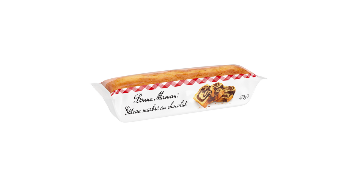 Cake Marbré Chocolat Bonne Maman - Gâteau Au Beurre Frais - Paquet De 475 G (environ 15 Parts)