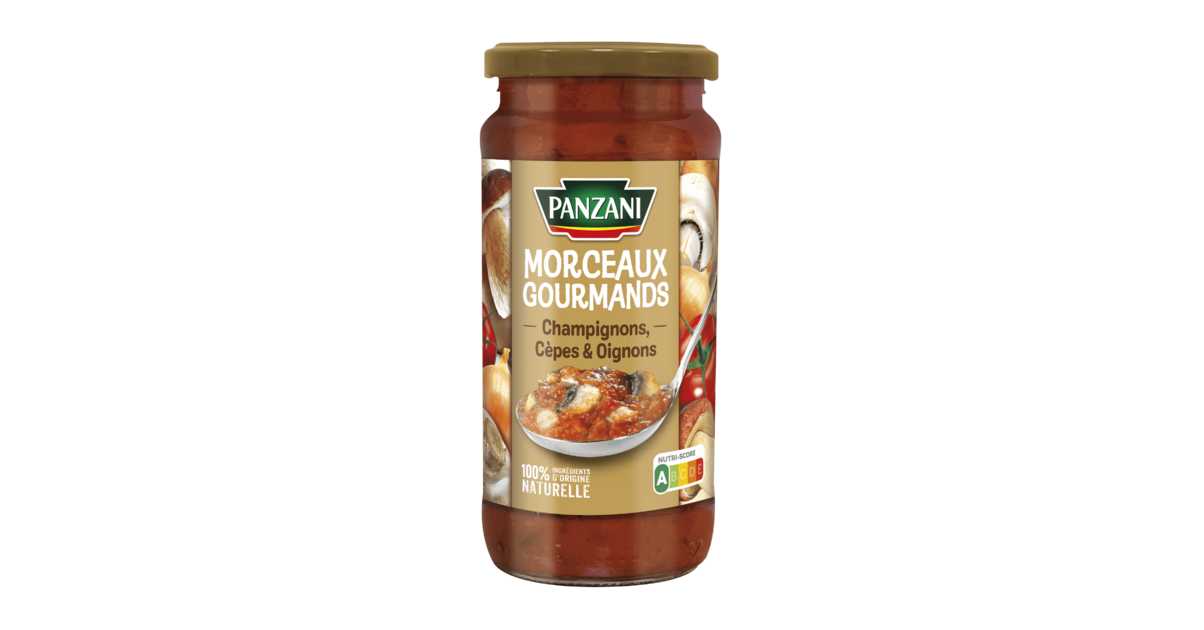 PANZANI - SAUCE CHAMPIGNONS, CEPES ET OIGNONS Pot de 400g - Sauces ...