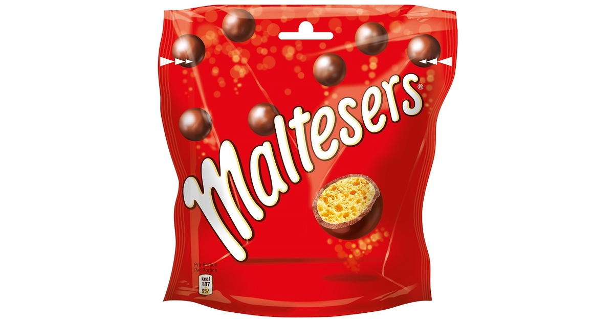 MALTESERS, Bonbons Chocolat Au Lait Avec Coeur Croustillant - Sachet De 192,5g