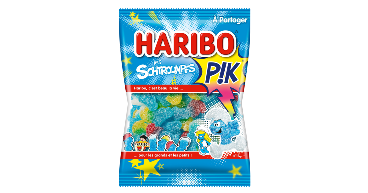 HARIBO - BONBON SCHTROUMPFS PIK Sachet de 275g - Confiseries et Chocolat/ Bonbons HARIBO