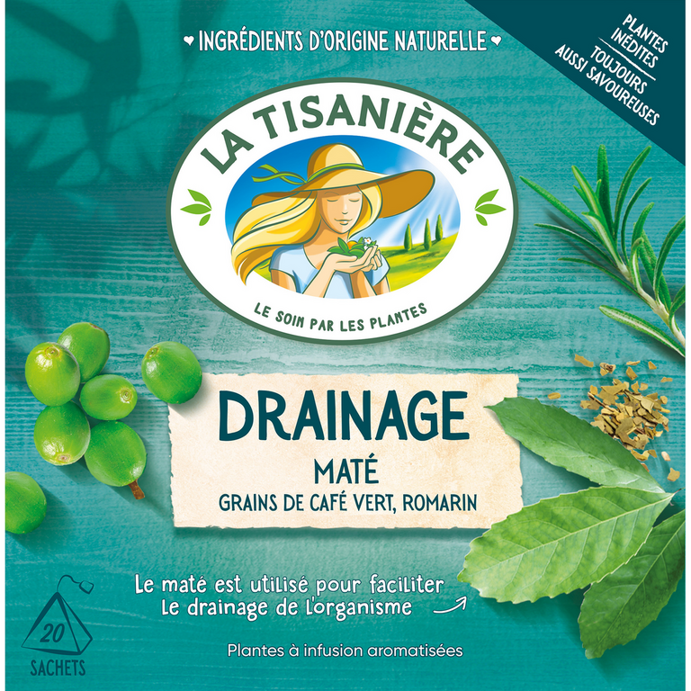 Infusion drainage et élimination La Tisanière, 6X25 sachets