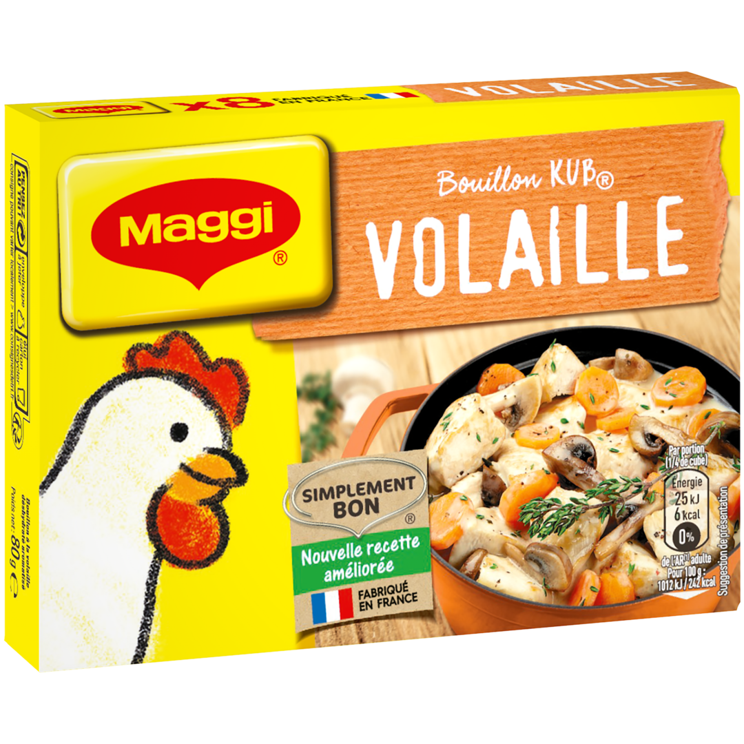 MAGGI BOUILLON KUB DE VOLAILLE Boite de 8 tablettes Les Sauces