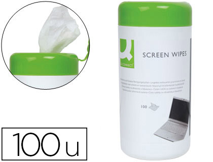 Lingettes nettoyantes écrans boîte de 100 Q-Connect vue 2