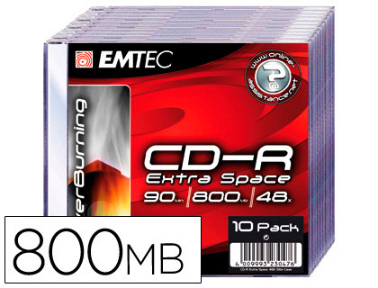 CD-R PACK DE 10 SLIM CASE
