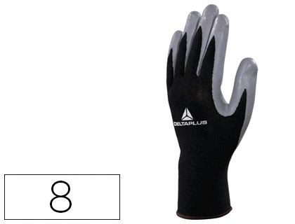DELTA PLUS GANT TRICOT POLYESTER PAUME NITRILE TAILLE 08