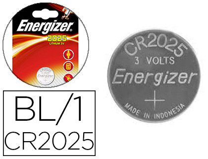 ENERGIZER PILES BOUTON CR2025