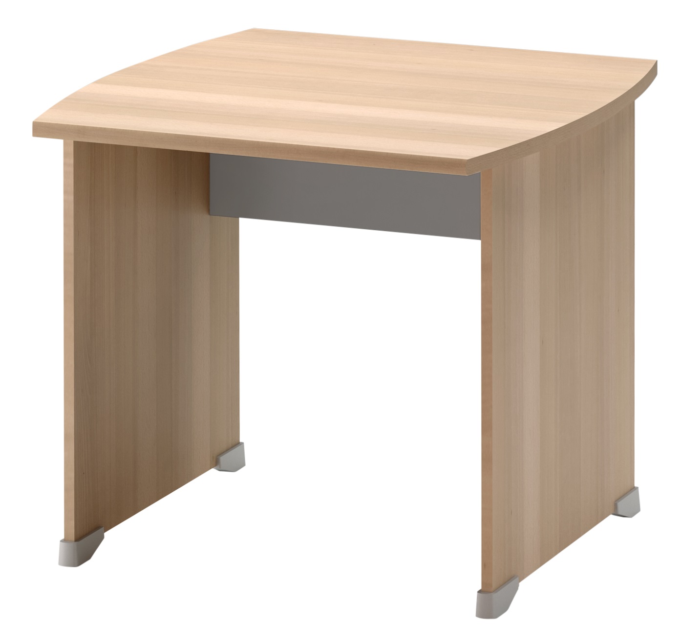 Bureau droit Jazz+ 80 cm pieds panneaux hêtre ambré et gris météor Gautier Office