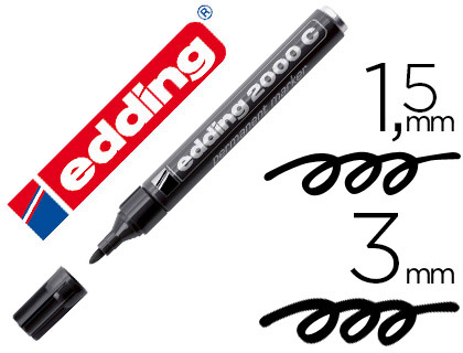 Marqueur permanent Edding E2000C noir vue 2