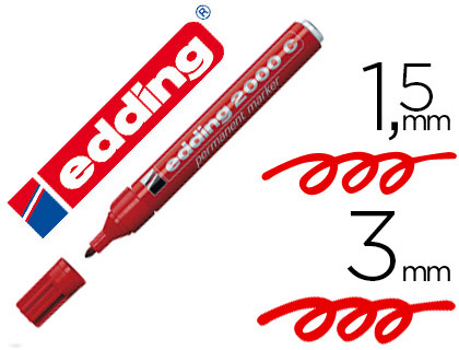 Marqueur permanent Edding E2000C rouge vue 2