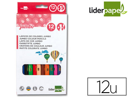 Crayons de couleur Liderpapel Jumbo triangulaires étui de 12 vue 2