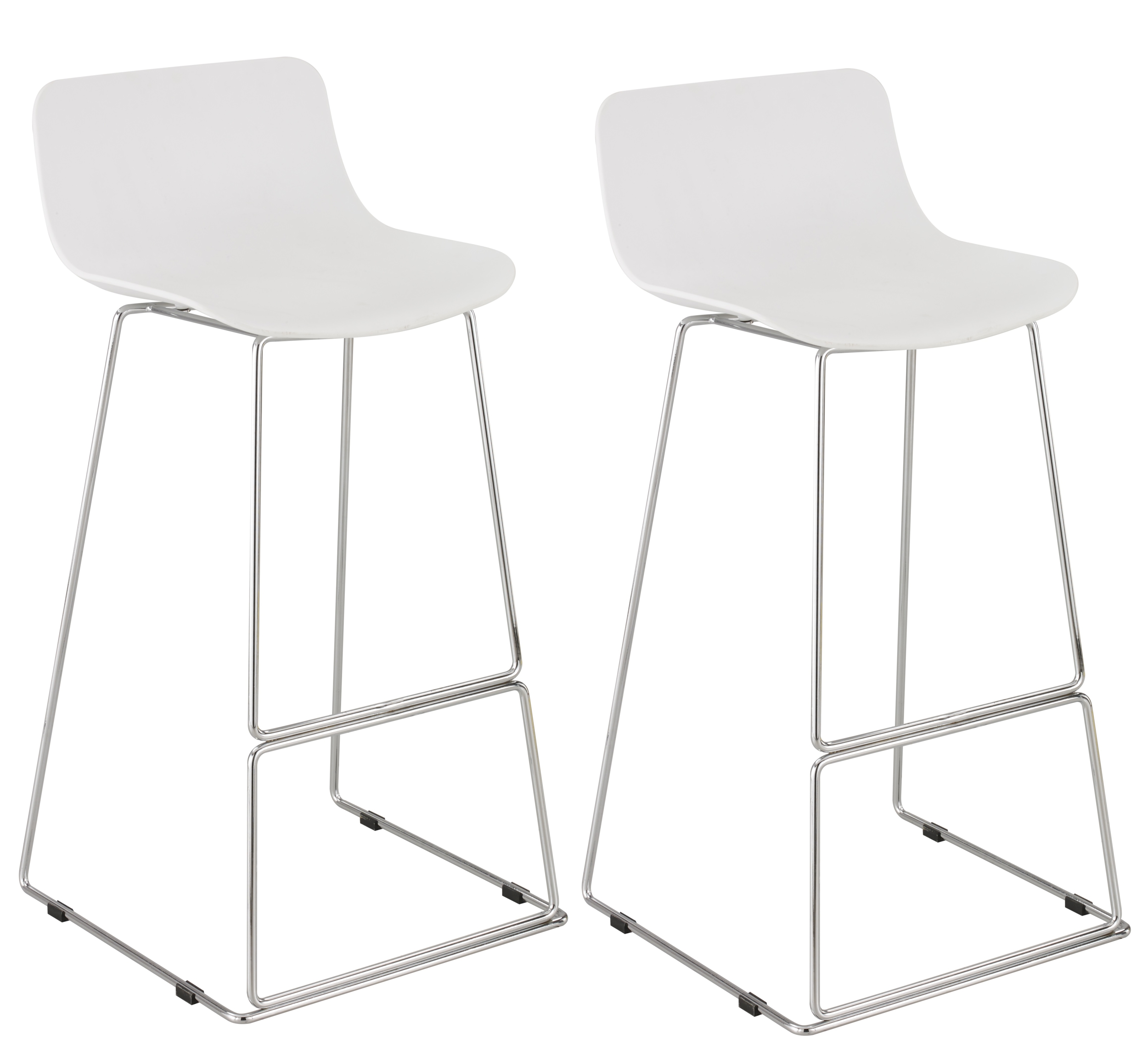 Tabouret haut GAUTIER OFFICE Filo blanc lot de 2