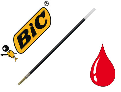 RECHARGE BIC 4 COULEURS ROUGE