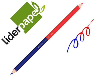 Crayon bicolore Liderpapel bleu rouge