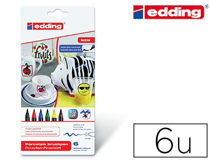 Feutres porcelaine Edding e-4200 coloris standard pochette de 6 vue 2