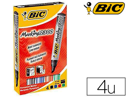 Marqueurs permanents BIC Marking 2300 boîte de 4 vue 2