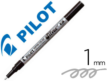 Marqueur permanent Pilot Super Color argent pointe fine vue 2