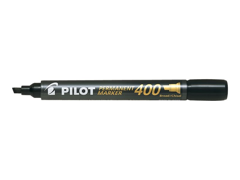Marqueur permanent Pilot 400 noir pointe biseautée vue 2