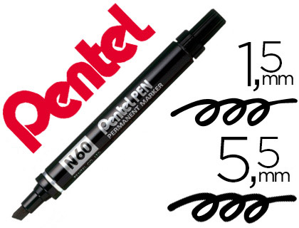 Marqueur permanent Pentel N60 noir vue 2