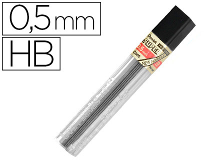 Étui de mines Pentel 0,5 mm HB 14497