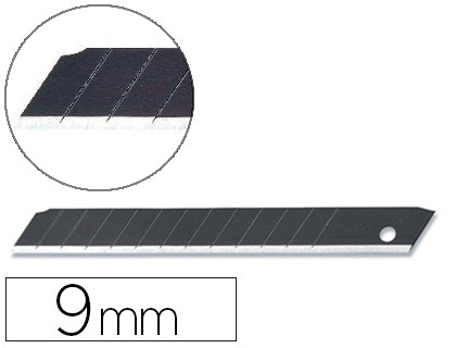 LAMES 9MM ACIER NOIR POUR CUTTER