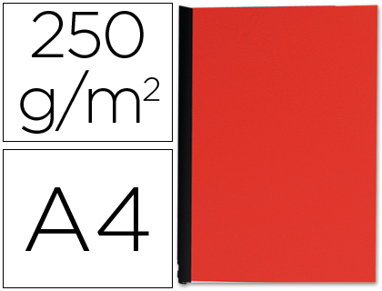 PLAT EN CARTON 250G/M2 A4 ROUGE