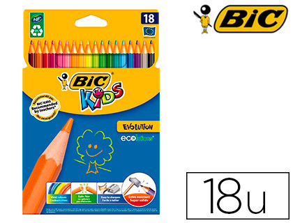 Crayons de couleur BIC Kids Evolution étui de 18 vue 2