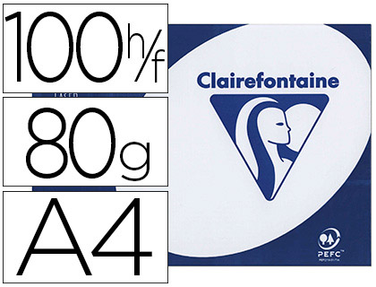 Papier Clairefontaine Clairalfa A4 80 g blanc, ramette de 100 feuilles