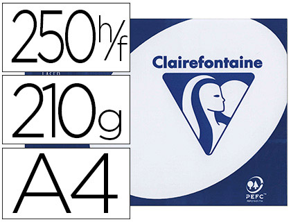 Papier Clairefontaine Clairalfa A4 210 g blanc, ramette de 250 feuilles