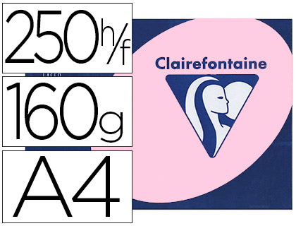 CLAIREFONTAINE TROPHÉE ROSE PASTEL A4 160G