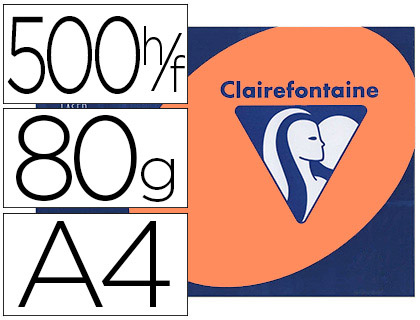 CLAIREFONTAINE TROPHÉE FLUORESCENT ORANGE A4 80G